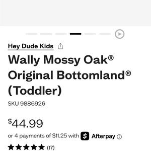 Hey Dude Kids Wally Mossy Oak Shoes